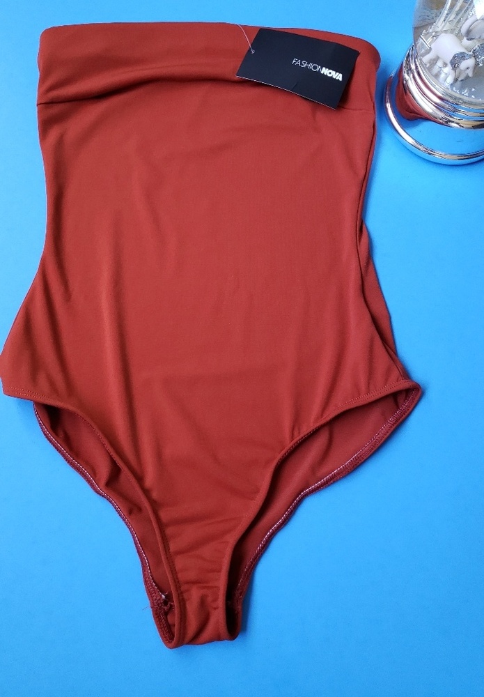 Fashionova XS Rust Color Tubular Bodysuit
